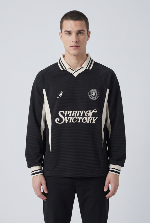 Noir Crest Rugby Shirt