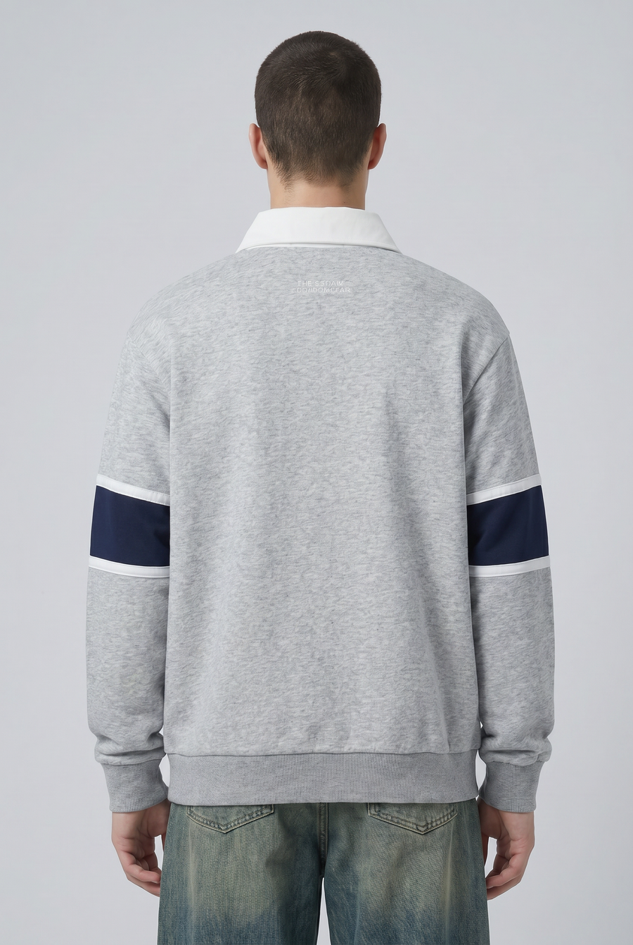 Ash Block Rugby Shirt Back view | Weezy