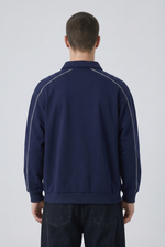 Indigo Circuit Polo Shirt Back view | Weezy