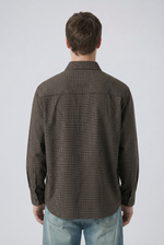 Mocha Check Shirt Side view | Weezy