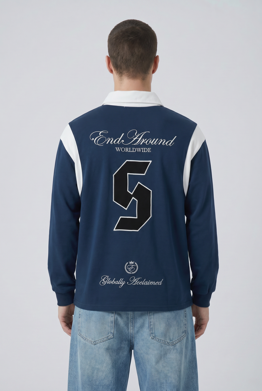 Indigo Academy Rugby Shirt Back view | Weezy