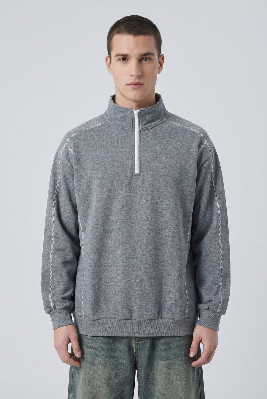 Slate Standard Polo Shirt Front view | Weezy