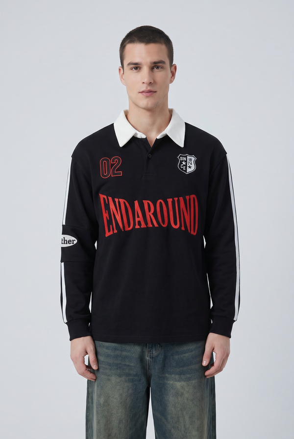 Noir Field Rugby Shirt