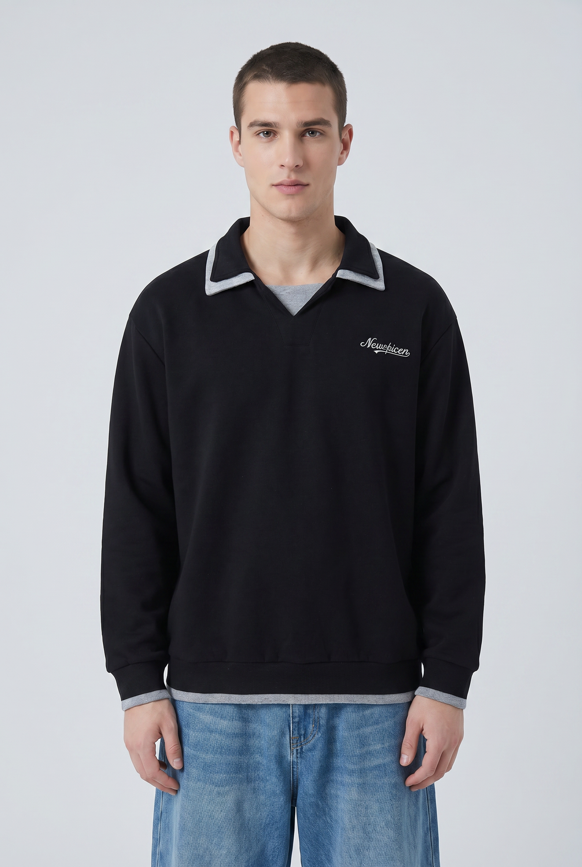 Noir Classic Rugby Shirt