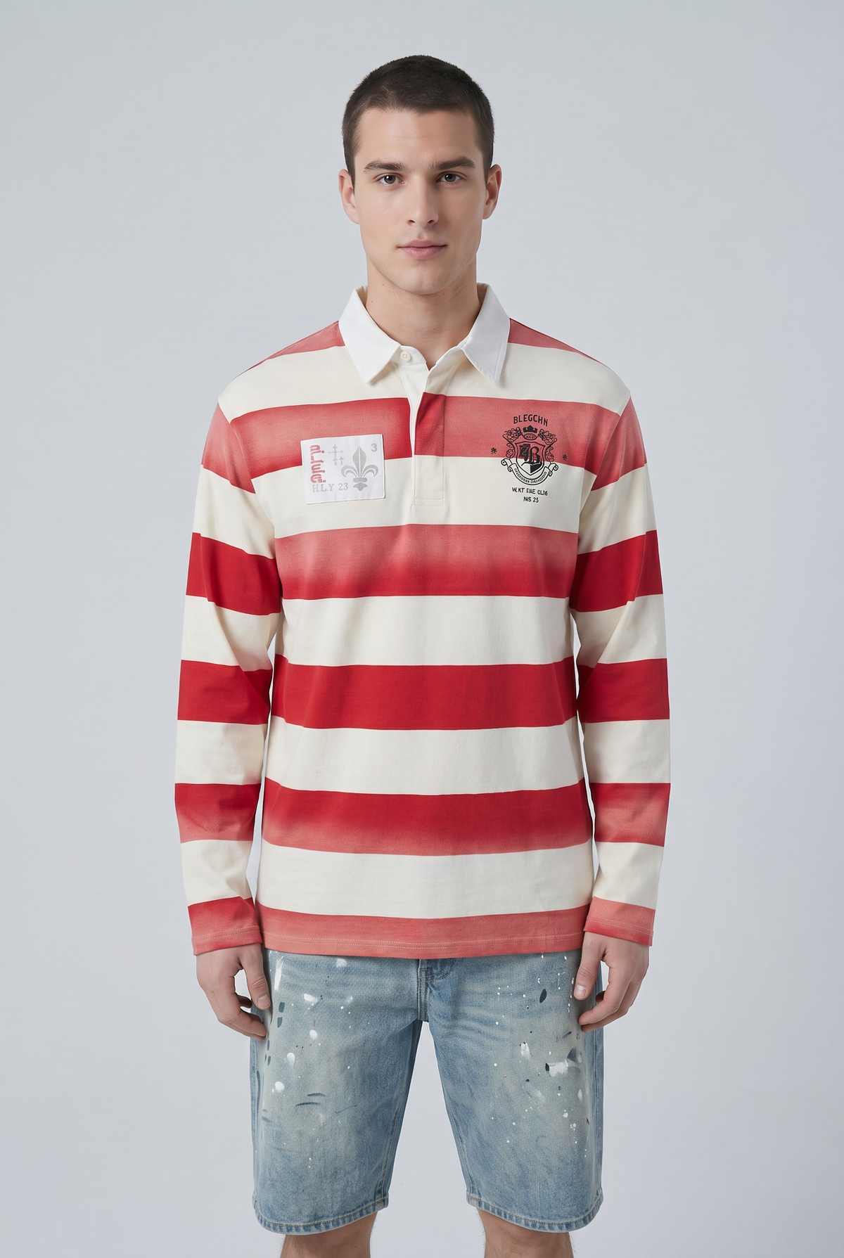 Red Striped Rugby Shirt