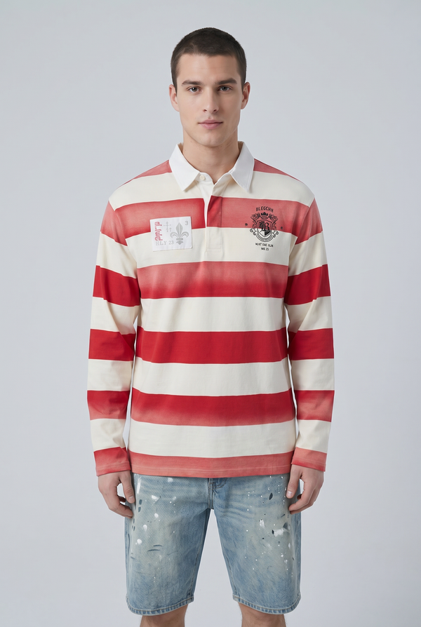 Red Striped Rugby Shirt