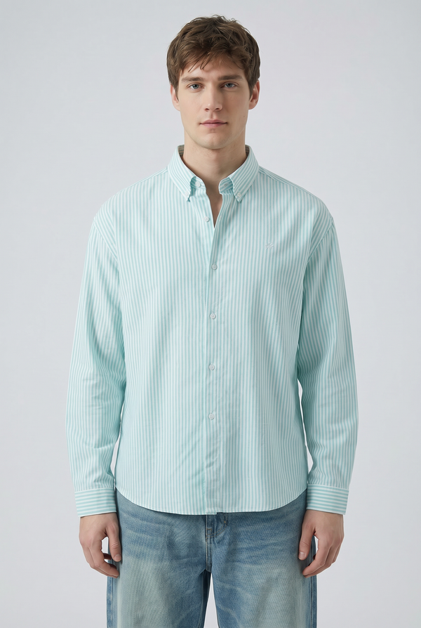 Blush Stripe Oxford Back view | Weezy