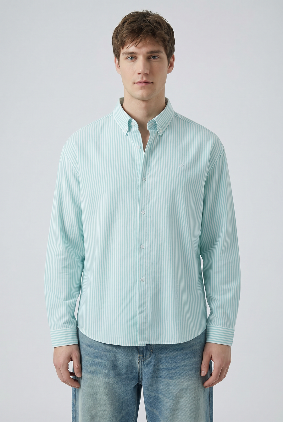 Blush Stripe Oxford Back view | Weezy