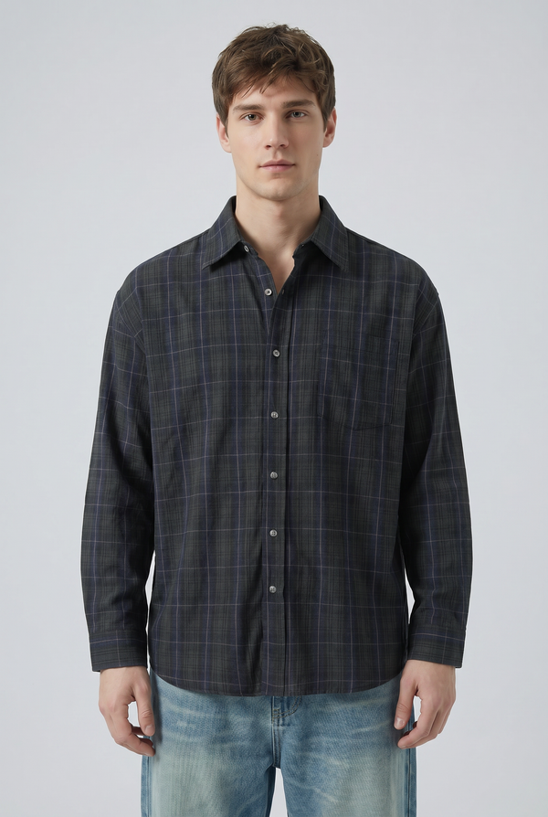 Forest Check Shirt Back view | Weezy