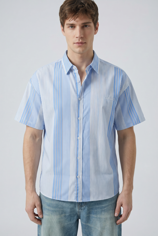 Sky Stripe Shirt Side view | Weezy