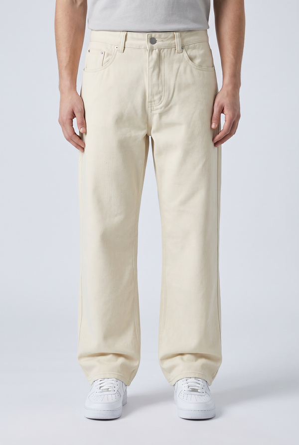 Bone Grid Jeans Front view | Weezy