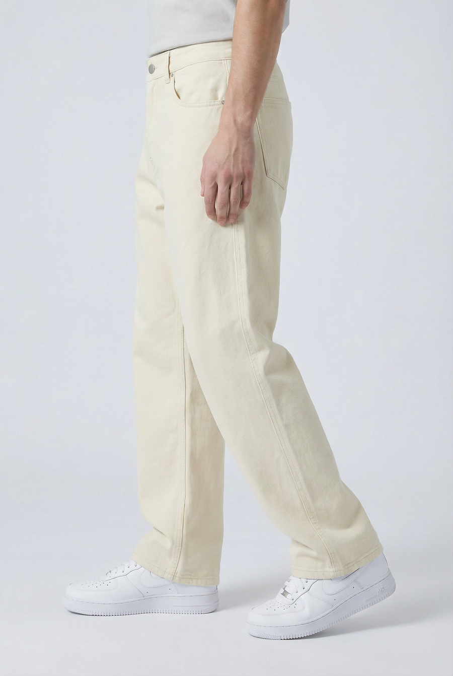 Bone Grid Jeans Side view | Weezy