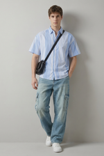 Sky Stripe Shirt Front view | Weezy