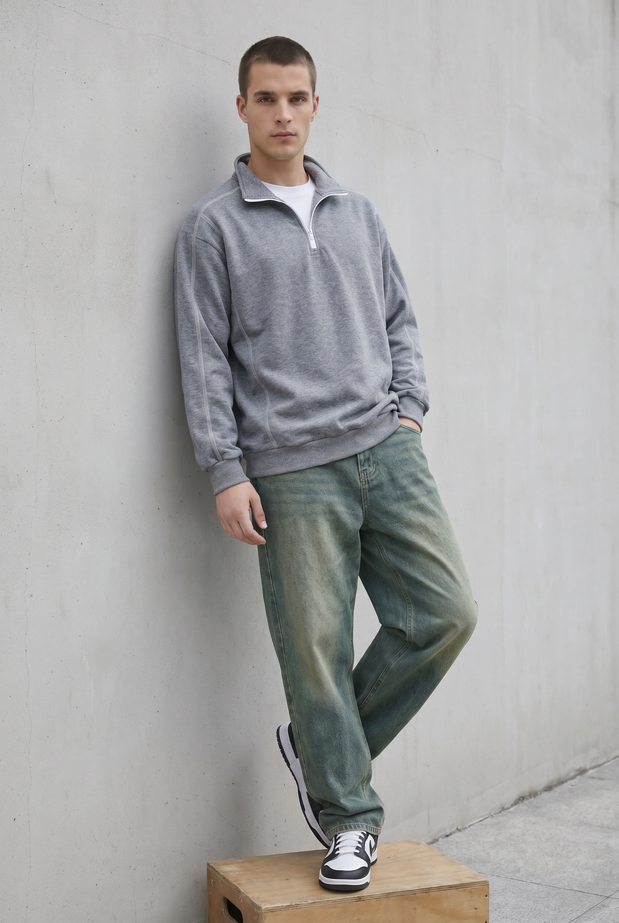 Slate Standard Polo Shirt Side view | Weezy