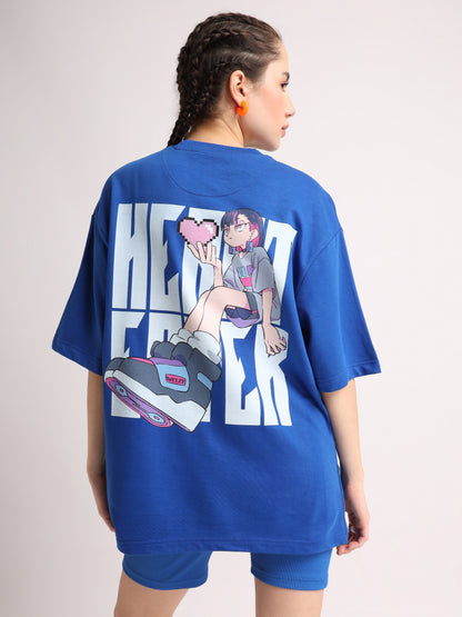 Imperial Blue Heart Eater Oversized T-Shirt