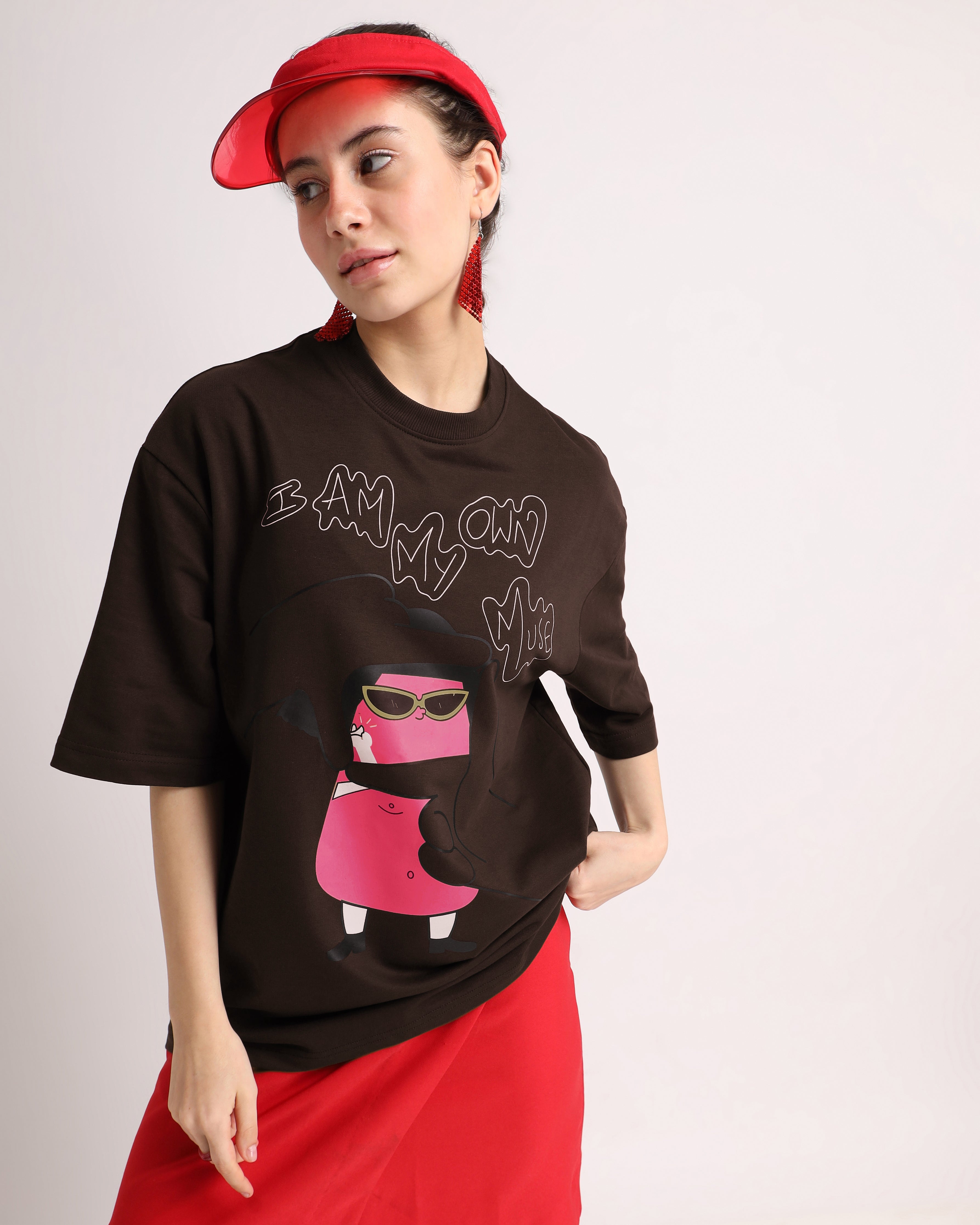 Chocolate Brown Muse Oversized T-Shirt