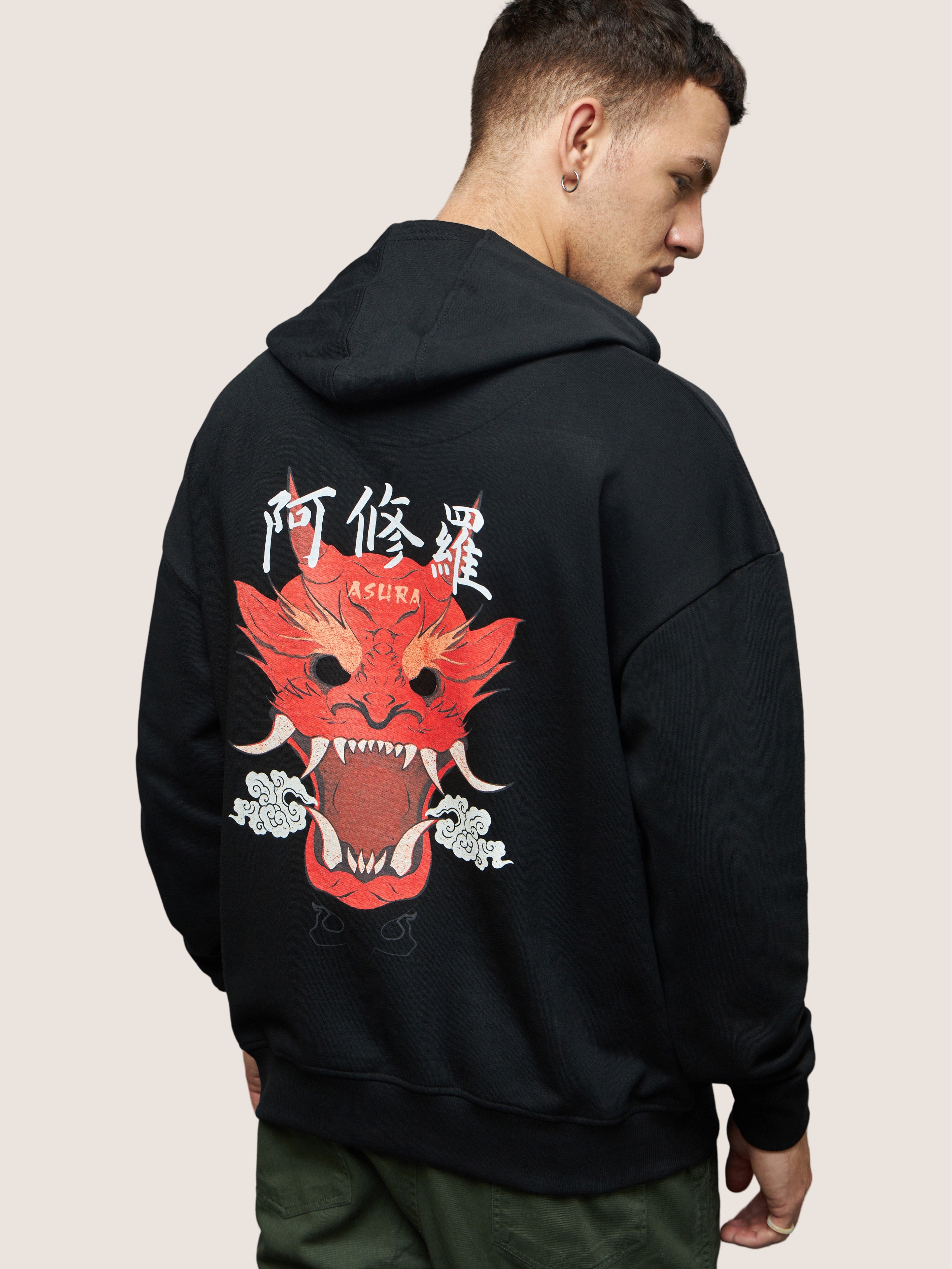 Jet Black Asura Hoodie – Weezy Streetwear India