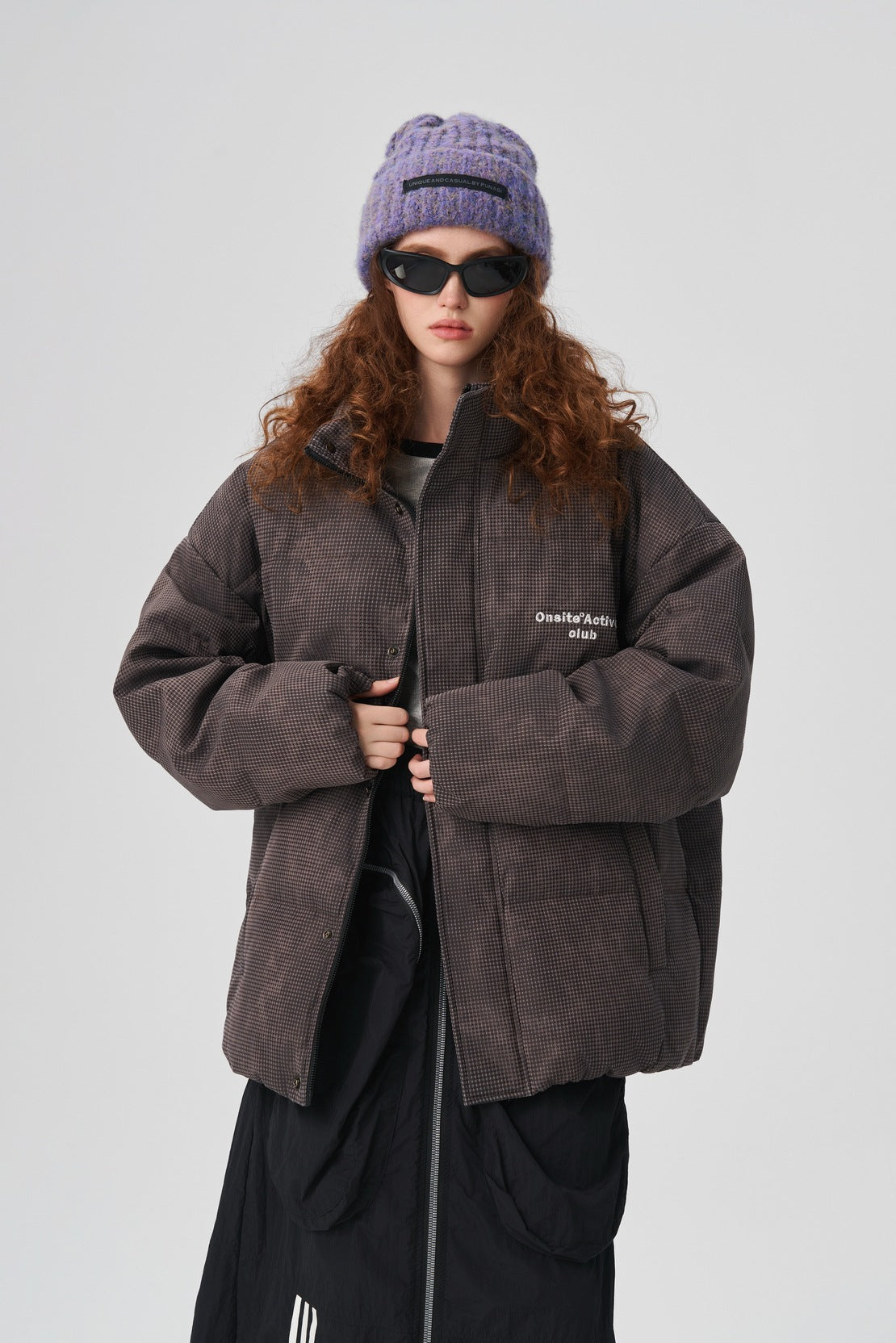 Espresso Brown Pixel Check Jacket