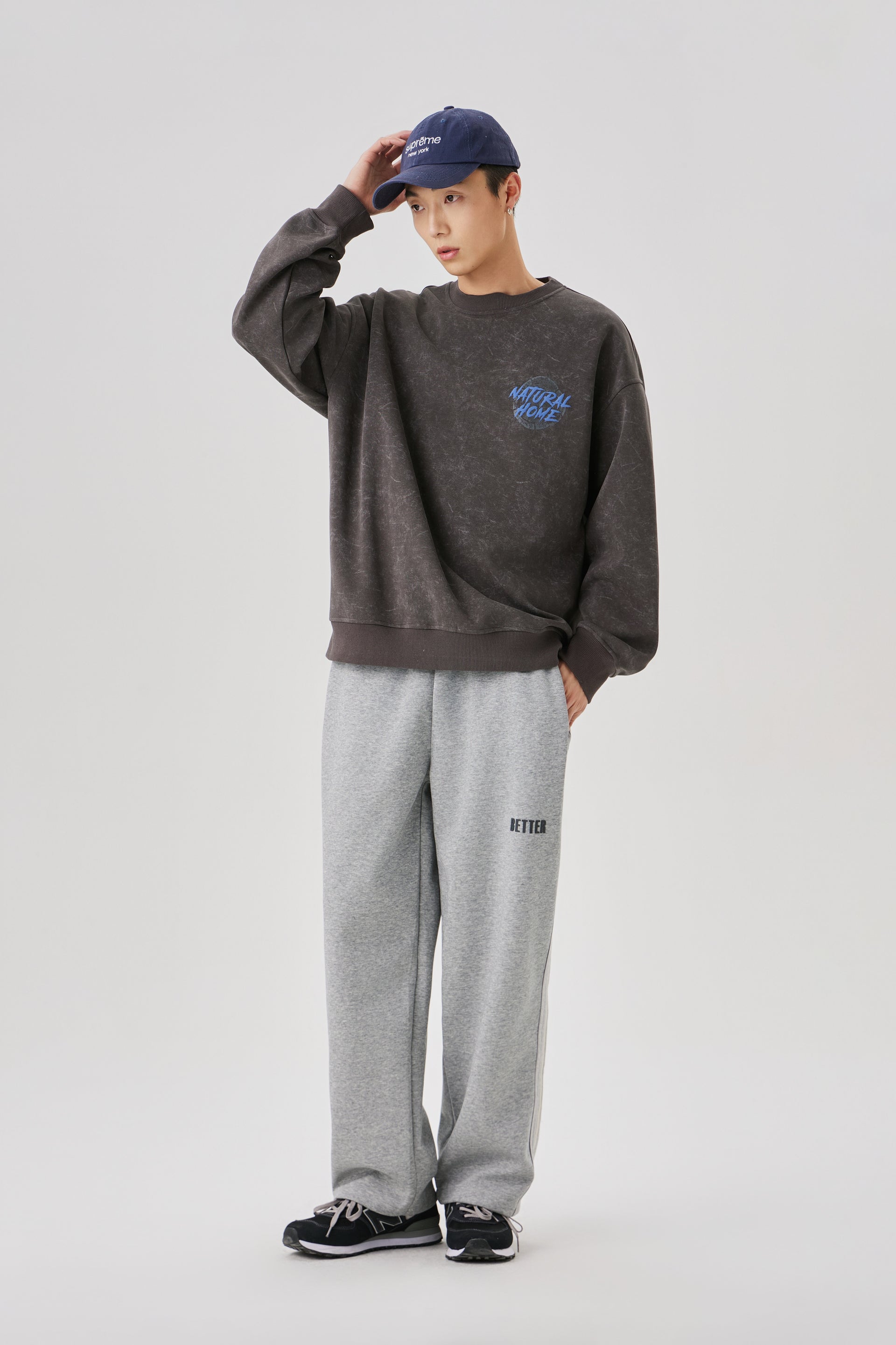 Natural Home Acid Washed Grey Sweatshirt