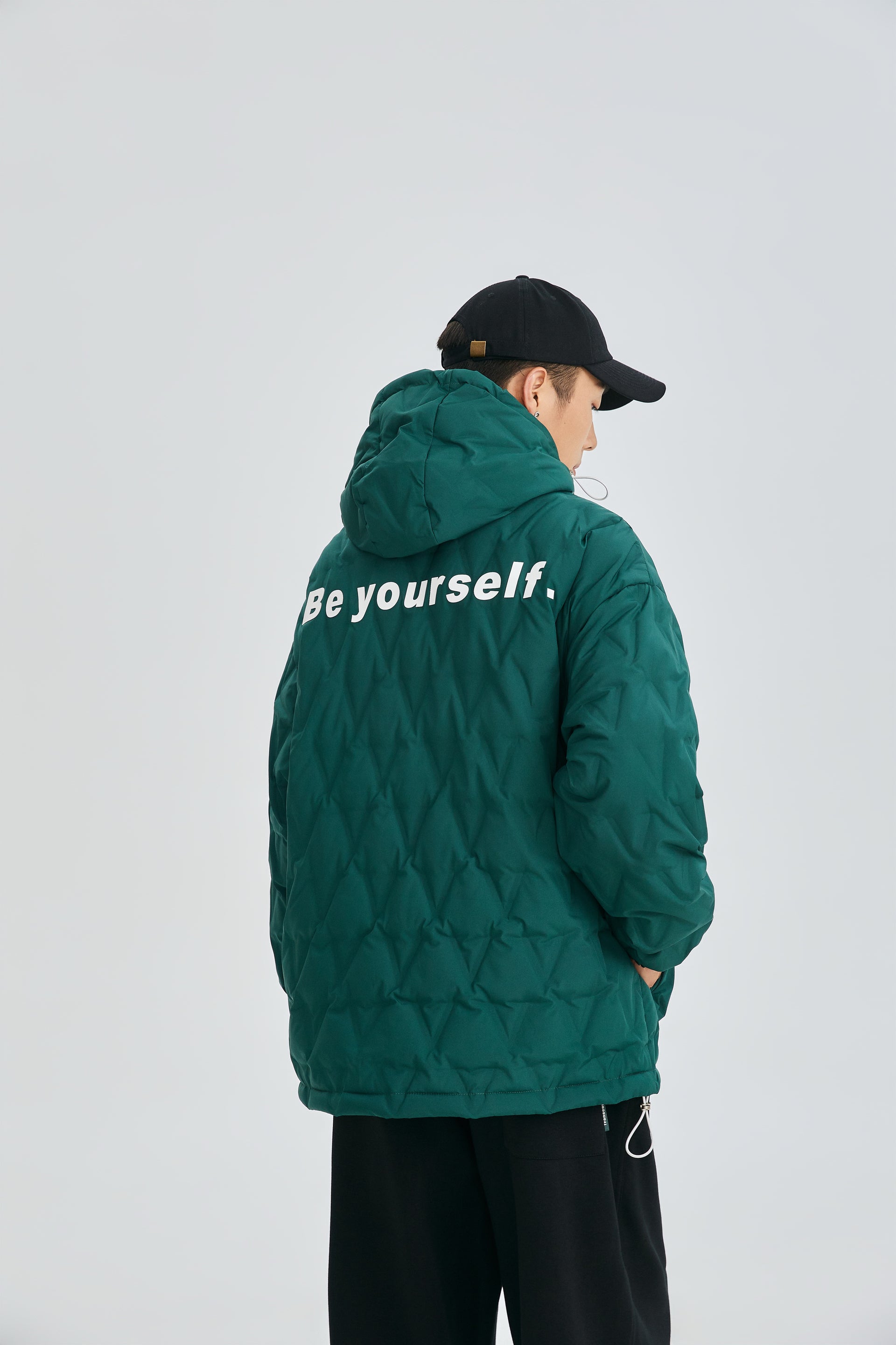 Pine Green Quilted Puffer Jacket
