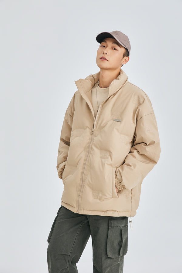 Soft Sand Puffer Jacket Front view | Weezy