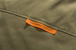 Beige Patch Utility Jacket Close-up | Weezy