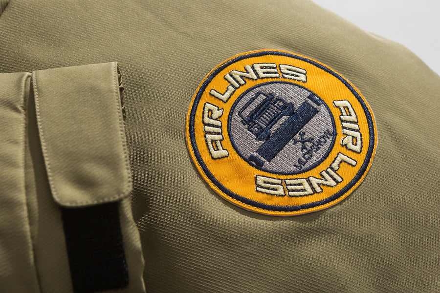 Beige Patch Utility Jacket View 9 | Weezy