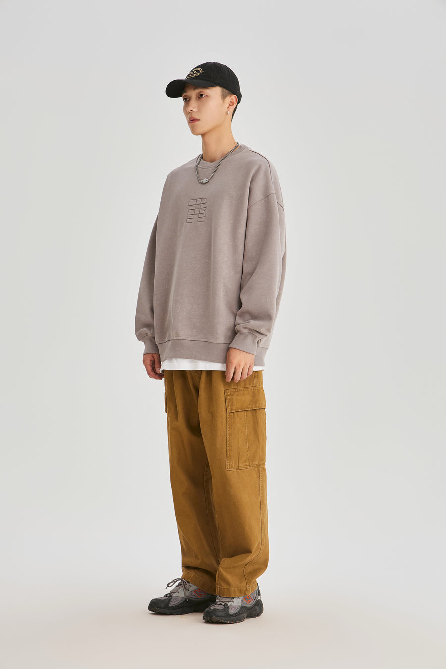 Stone Washed Maple Sweatshirt Model view | Weezy