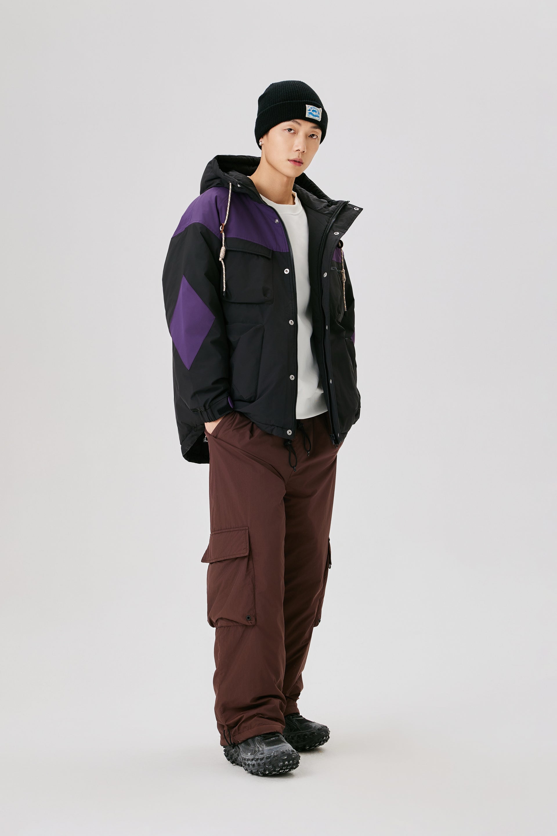 Shadow Plum Utility Parka Jacket