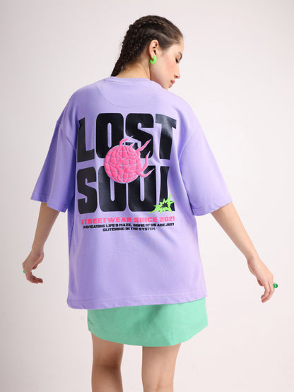 Lilac Lost Soul Oversized T-Shirt