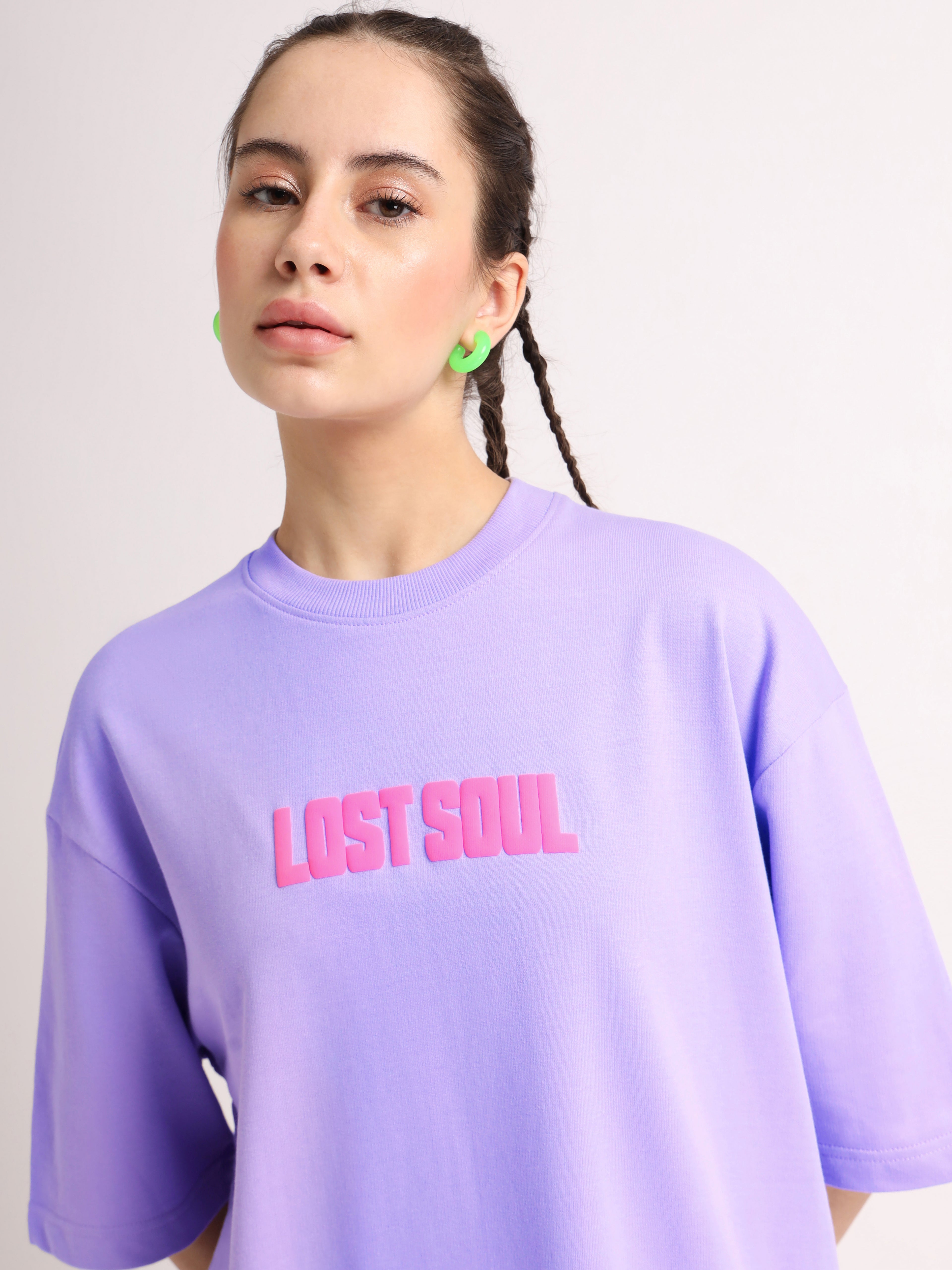 Lilac Lost Soul Oversized T-Shirt