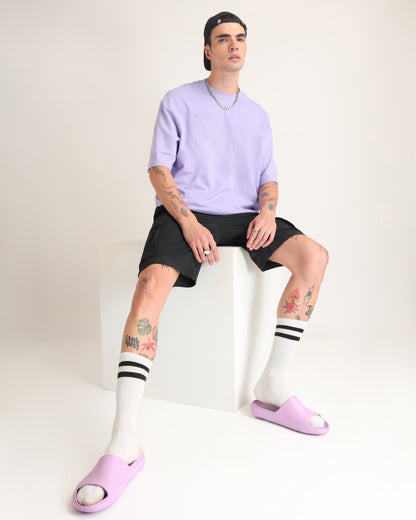 Lavender Premium Cotton Oversized T-shirt