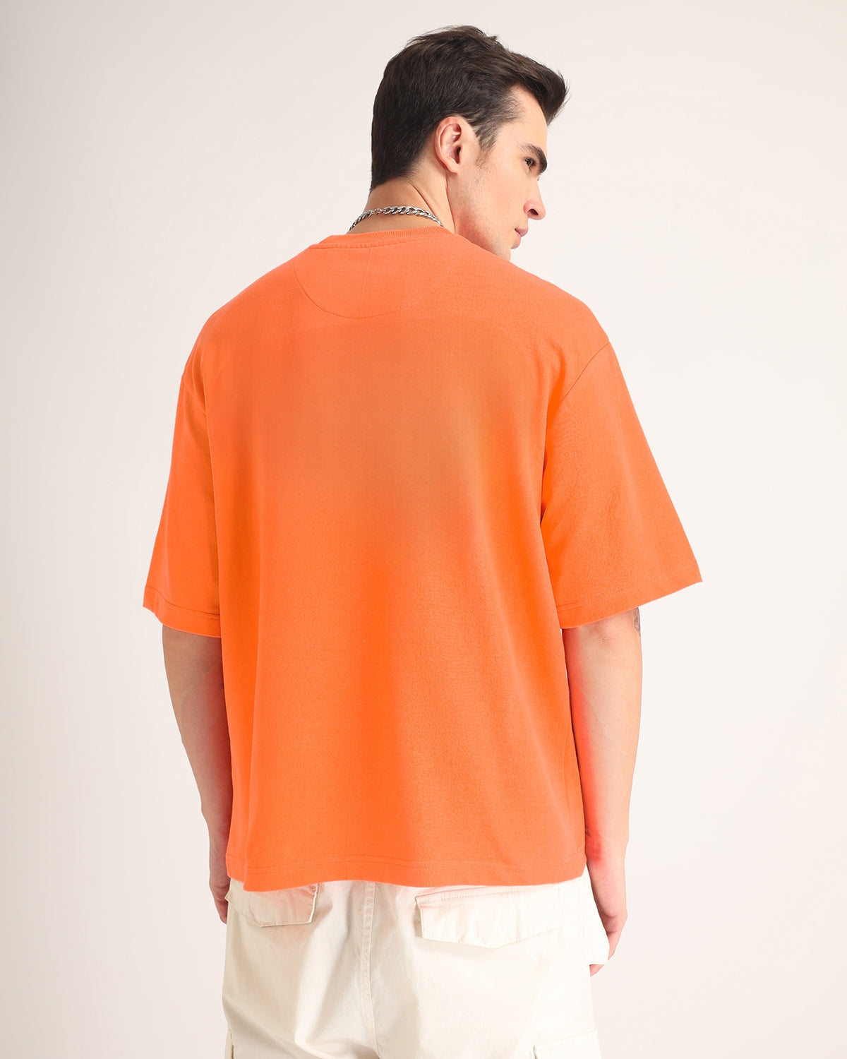 Neon Orange Premium Cotton Oversized T-shirt