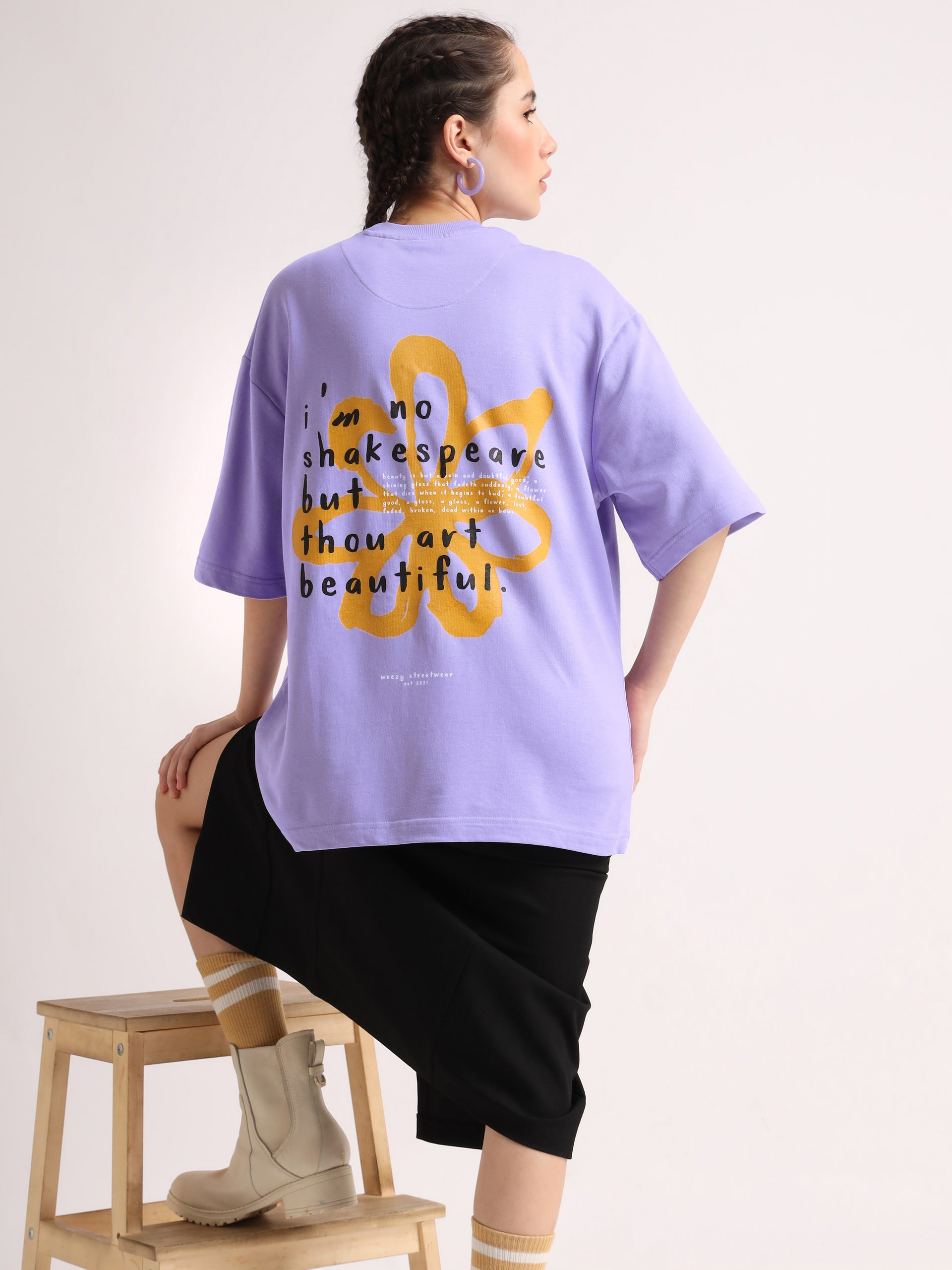 Lilac Not Shakespeare Oversized T-Shirt
