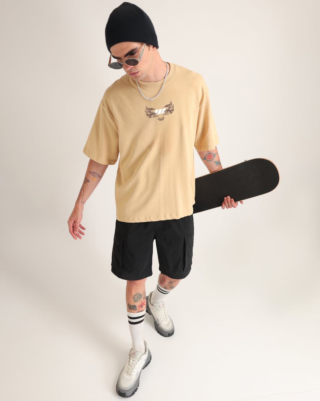 Premium Beige - Nocturnal Oversized T-Shirt