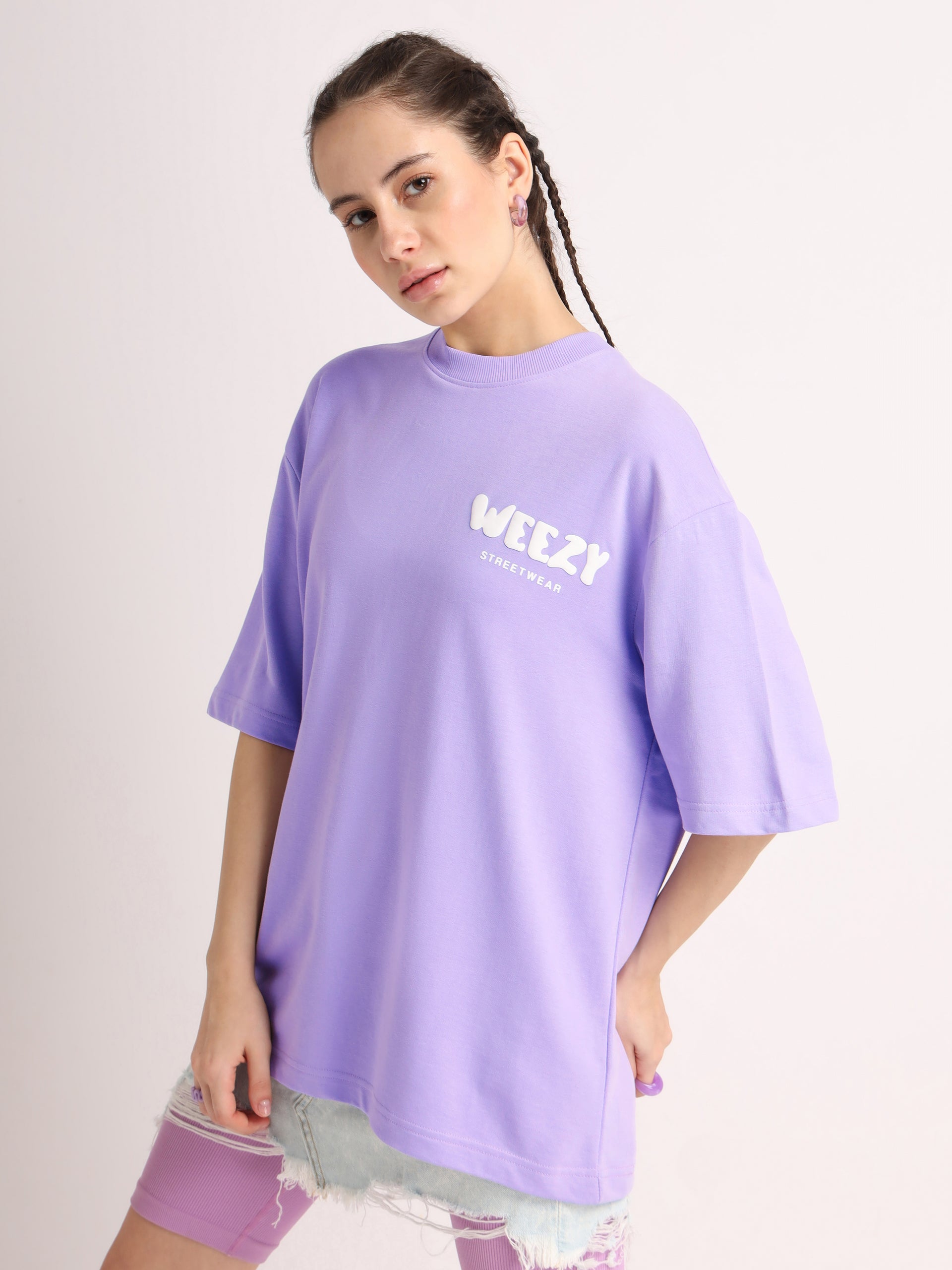 Lilac Pretty Girls Oversized T-Shirt