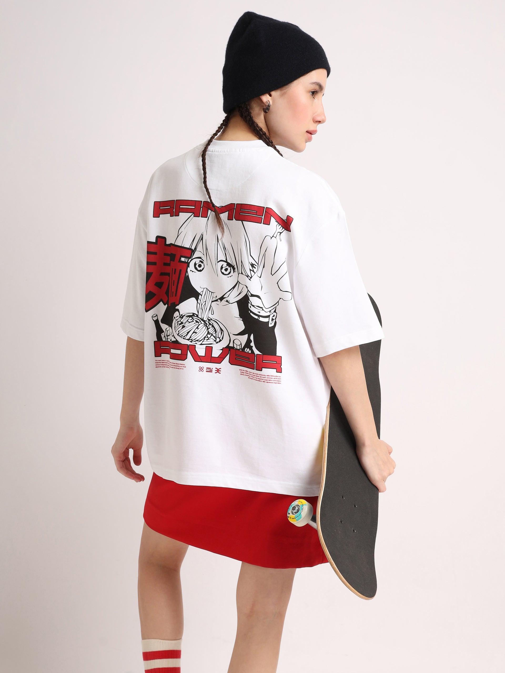 White Ramen Power Oversized T-Shirt