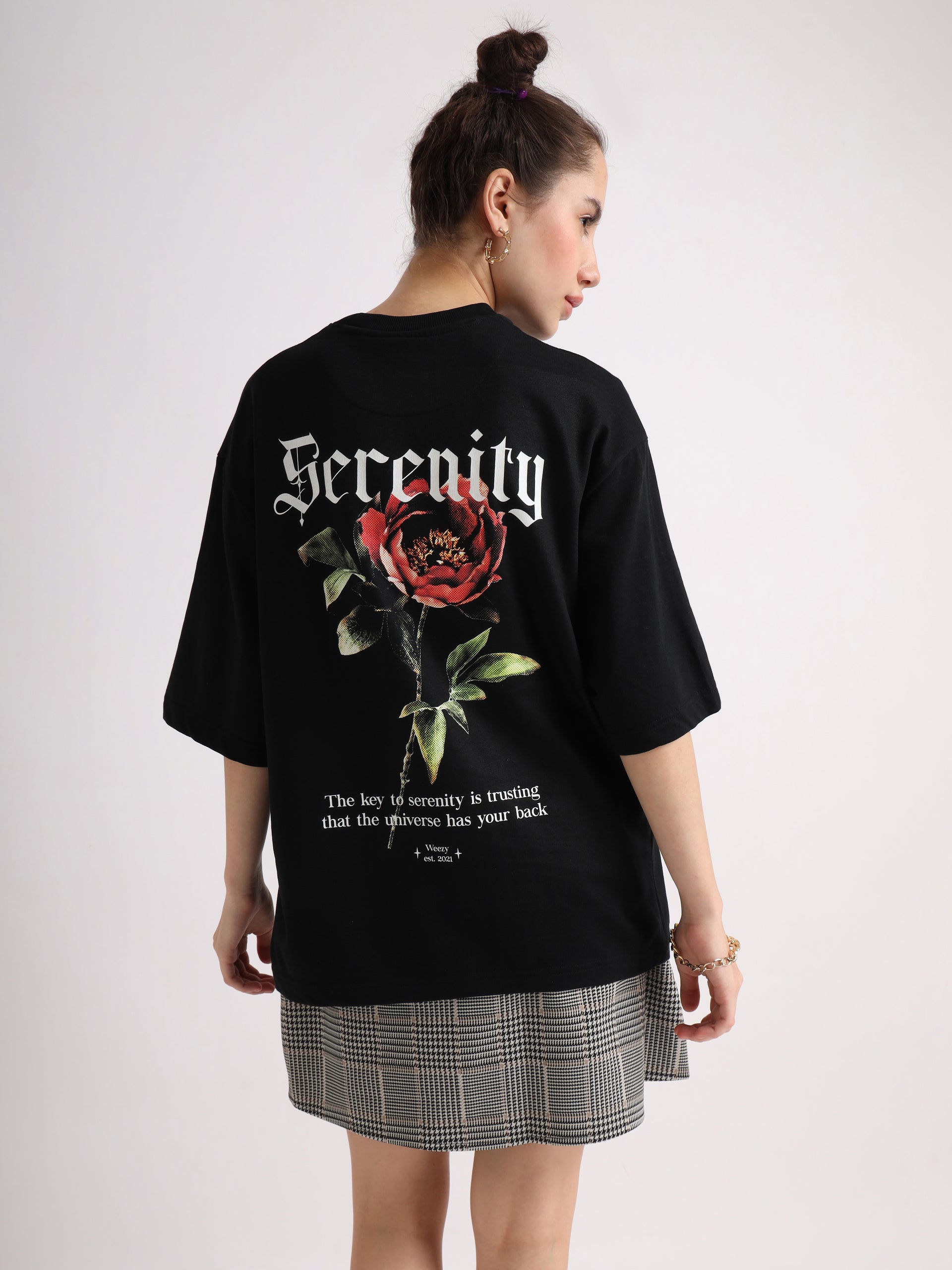 Jet Black Serenity Oversized T-Shirt