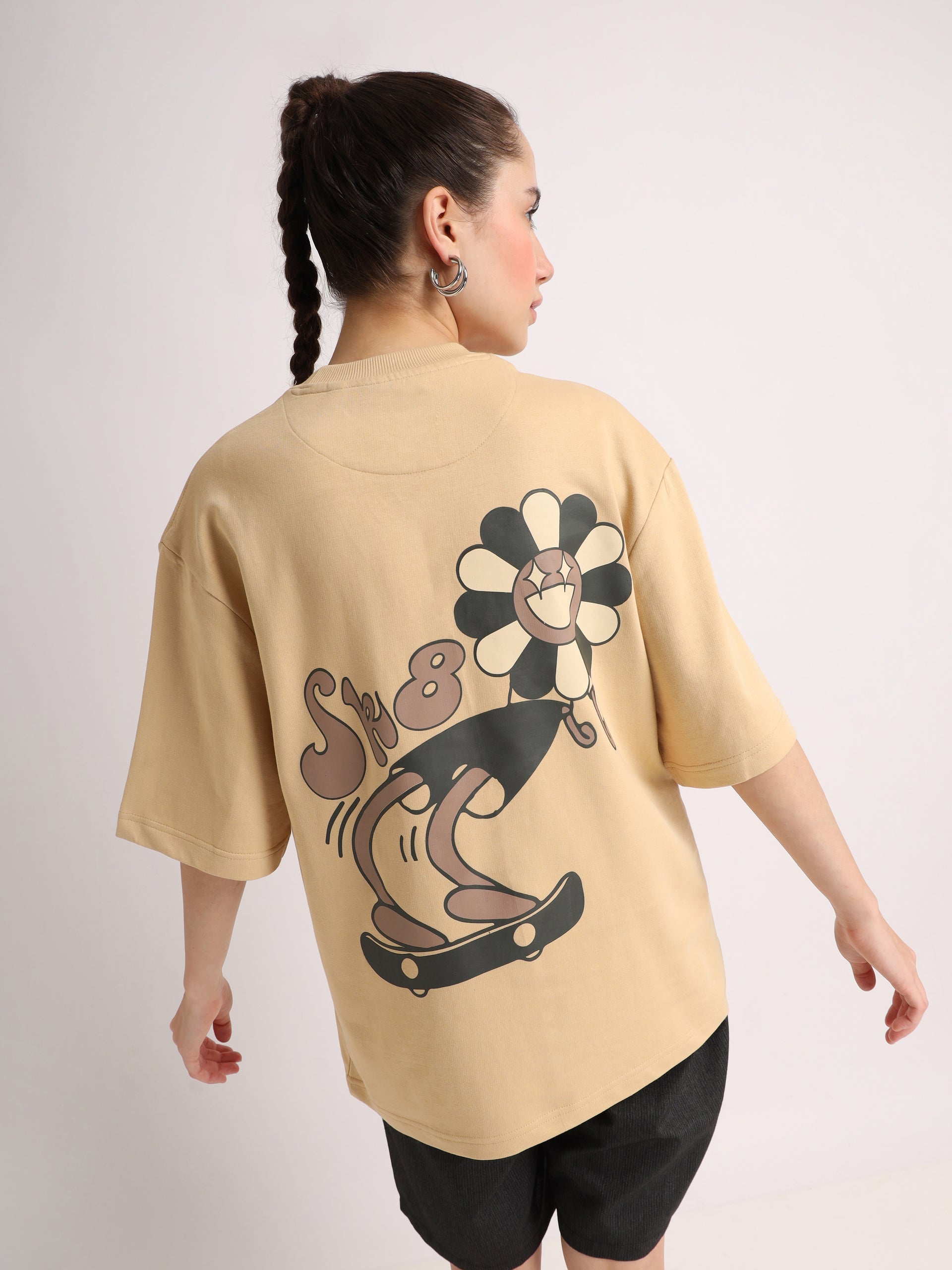 Beige Sk8 Oversized T-Shirt