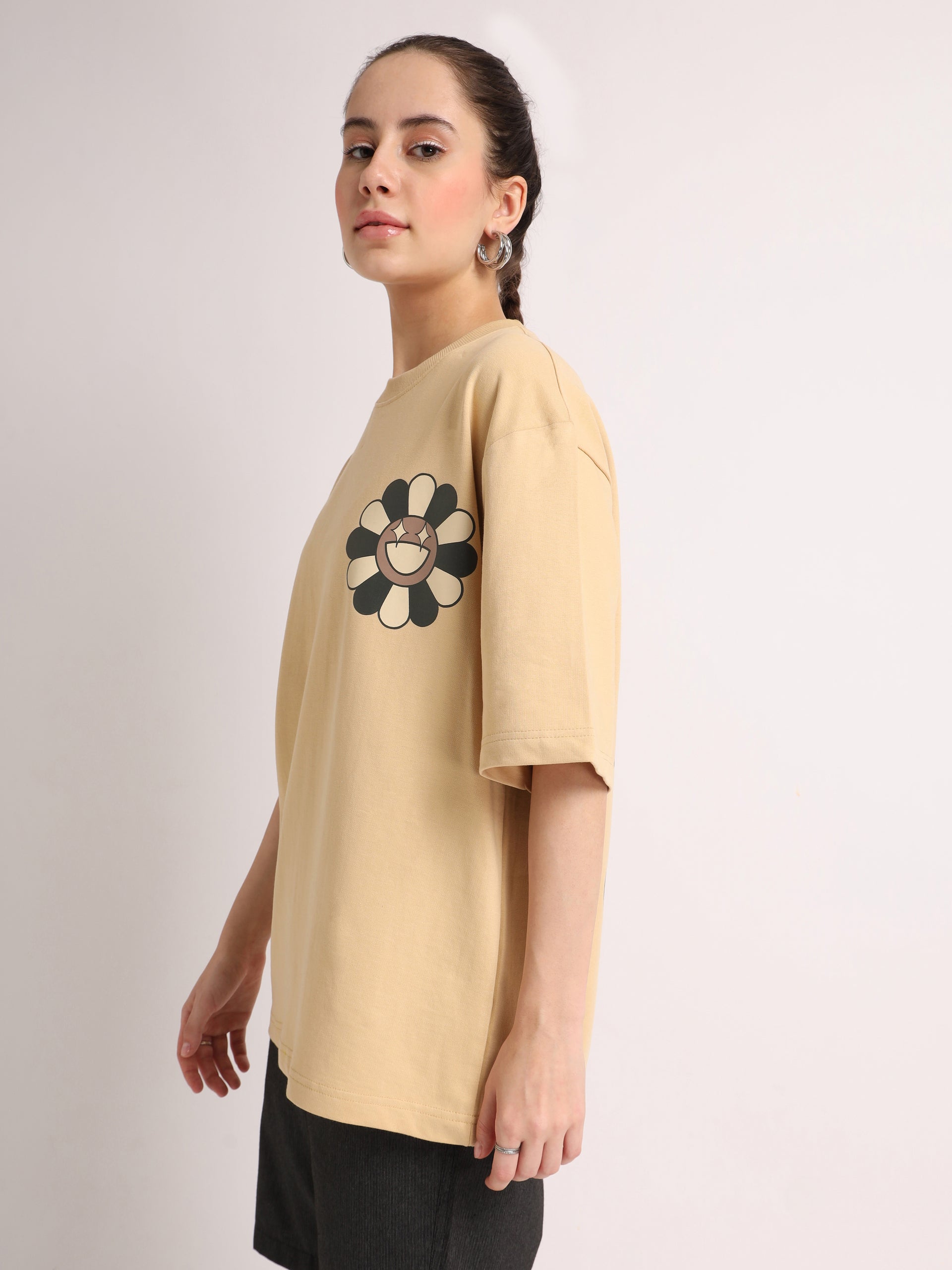 Beige Sk8 Oversized T-Shirt
