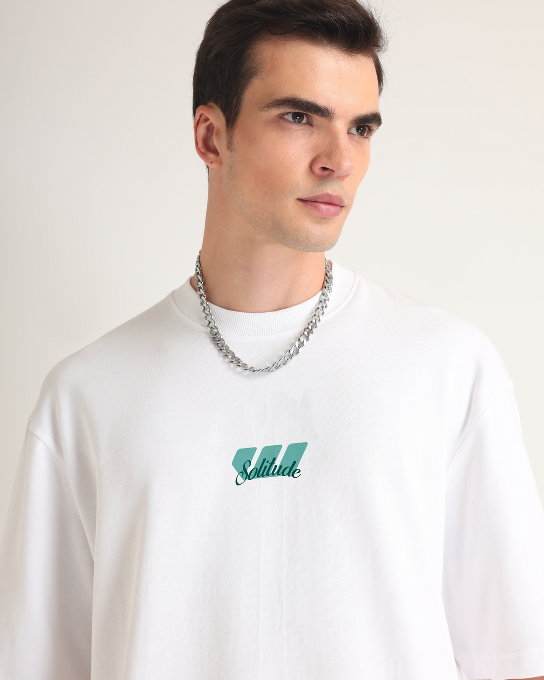 Premium White - Solitude Oversized T-Shirt