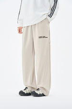 Cream Embroidered Jogger Pants Back view | Weezy