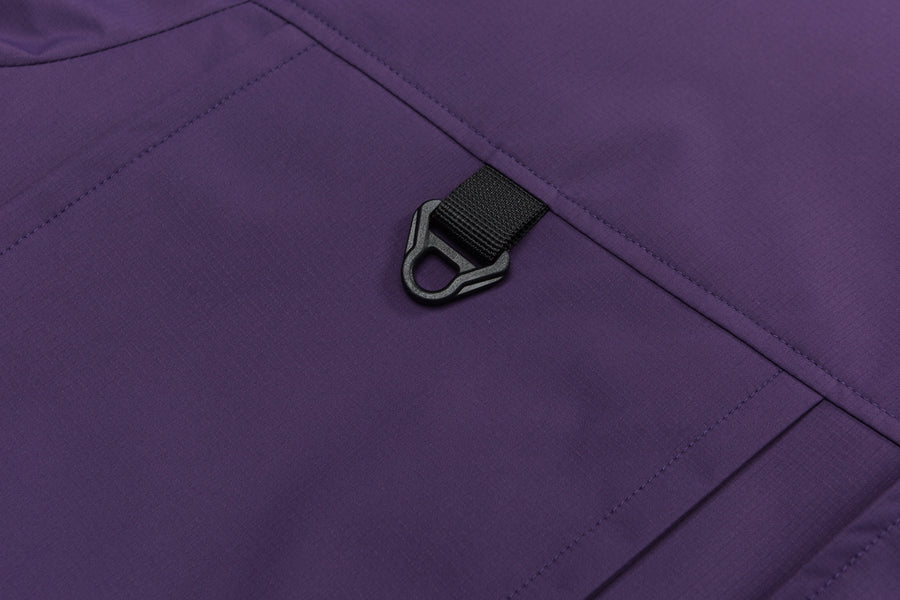 Purple Hooded Cargo Jacket View 16 | Weezy