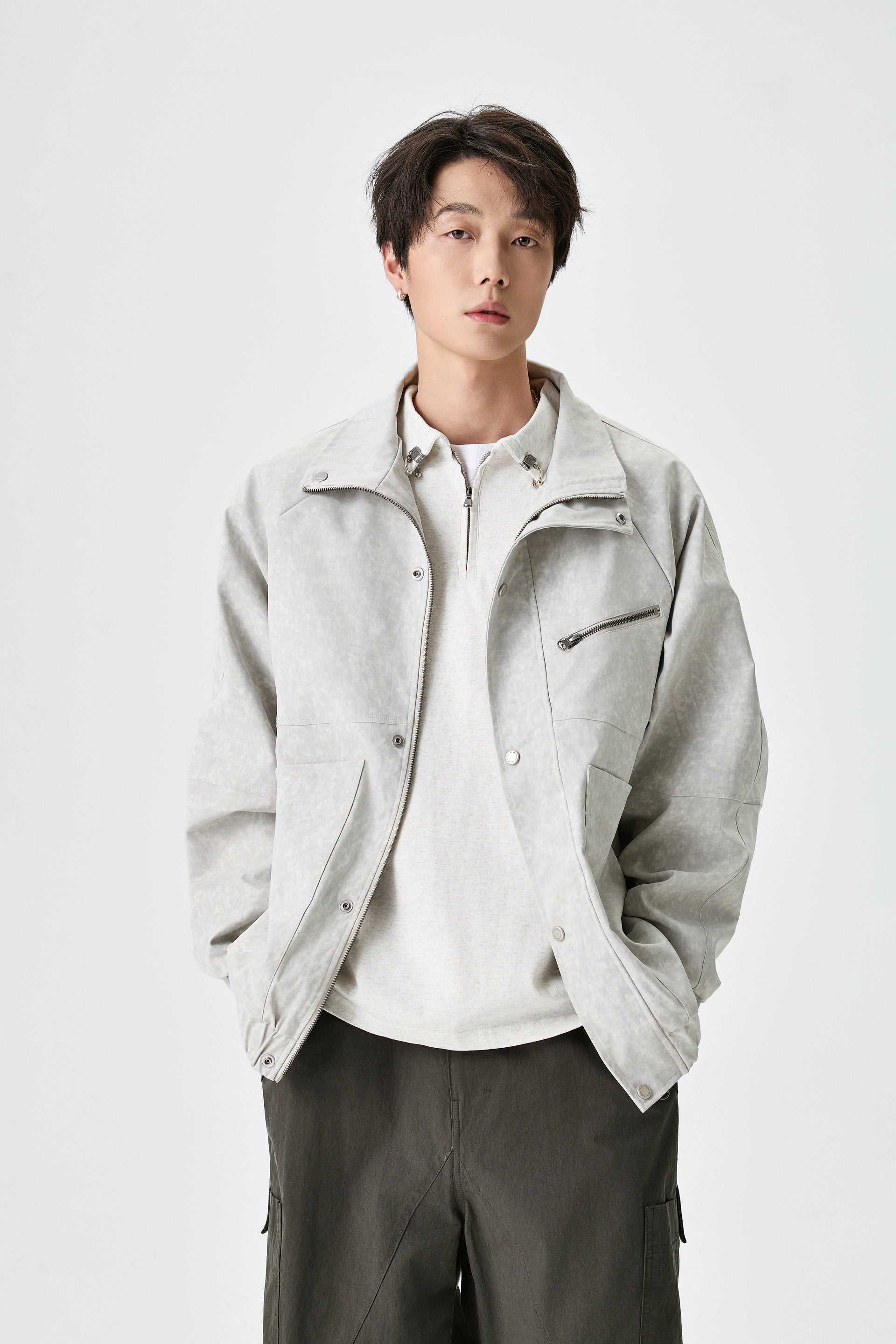Relaxed Fit White Jacket