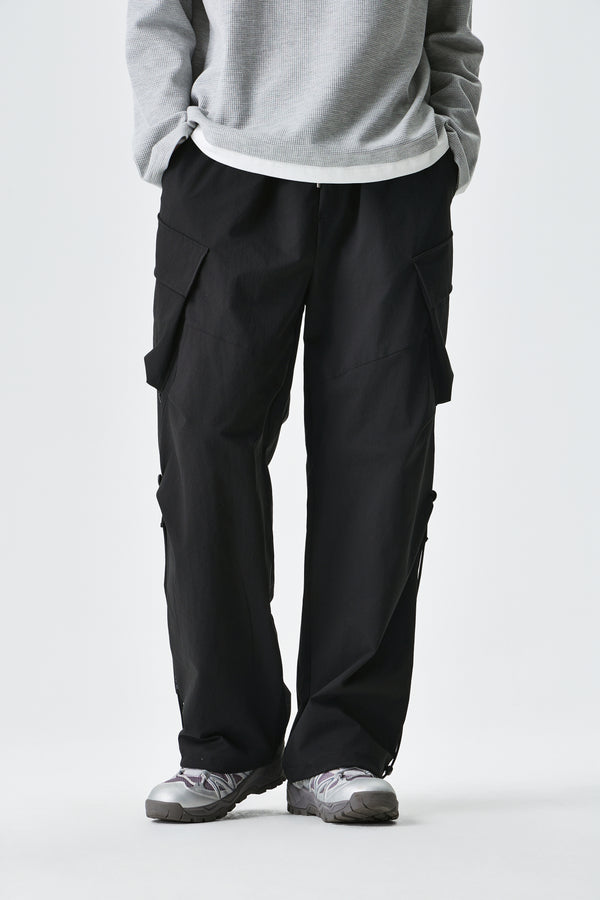 Black Urban Drifter Utility Cargo Pants