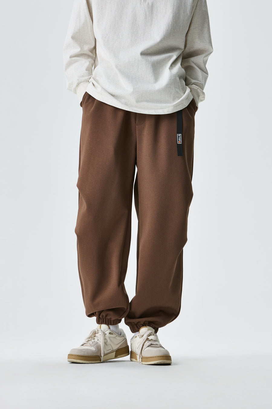 Chocolate Brown Jogger Pants Flat lay | Weezy