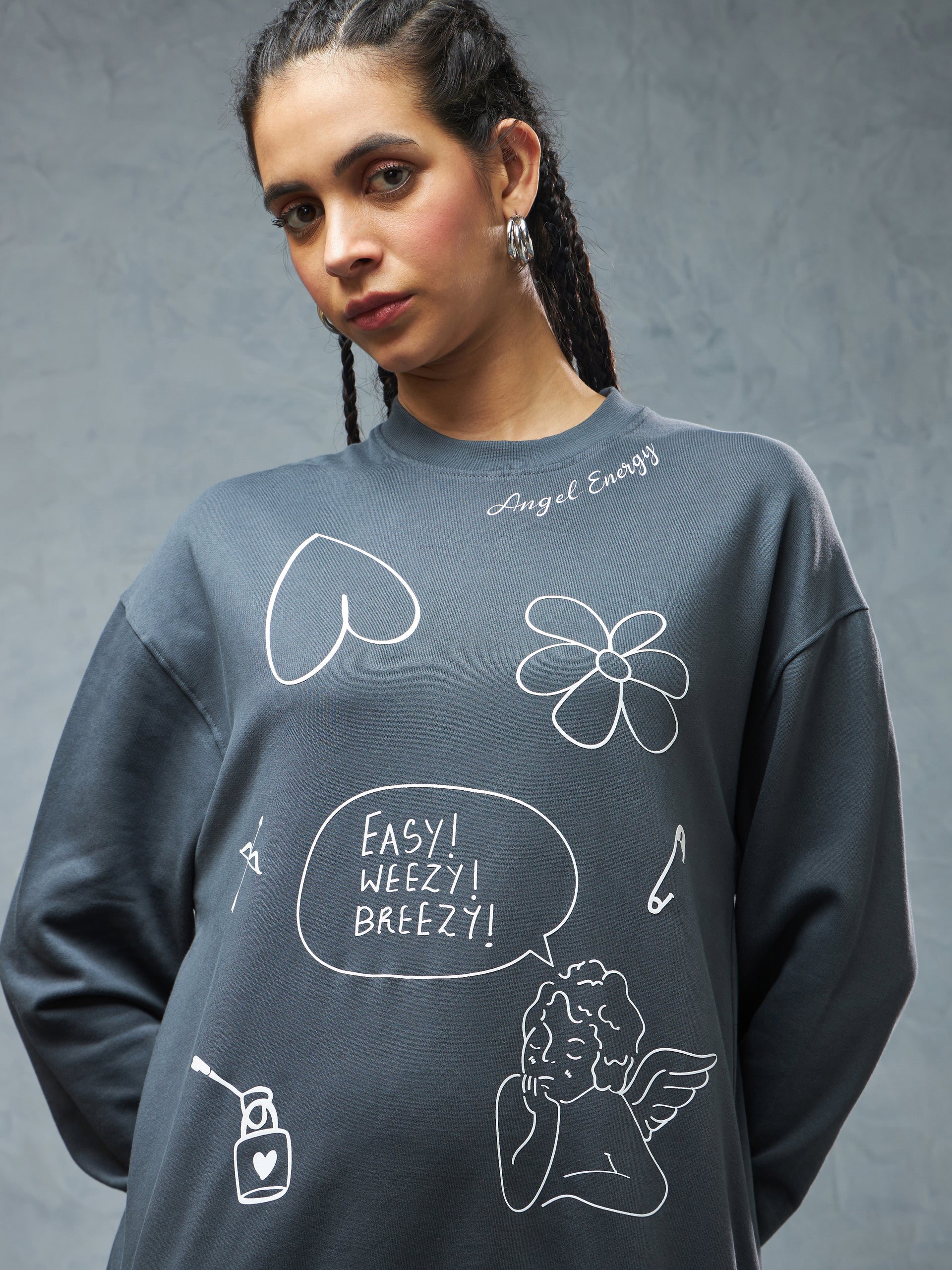 Cool Grey Angel Energy Sweatshirt