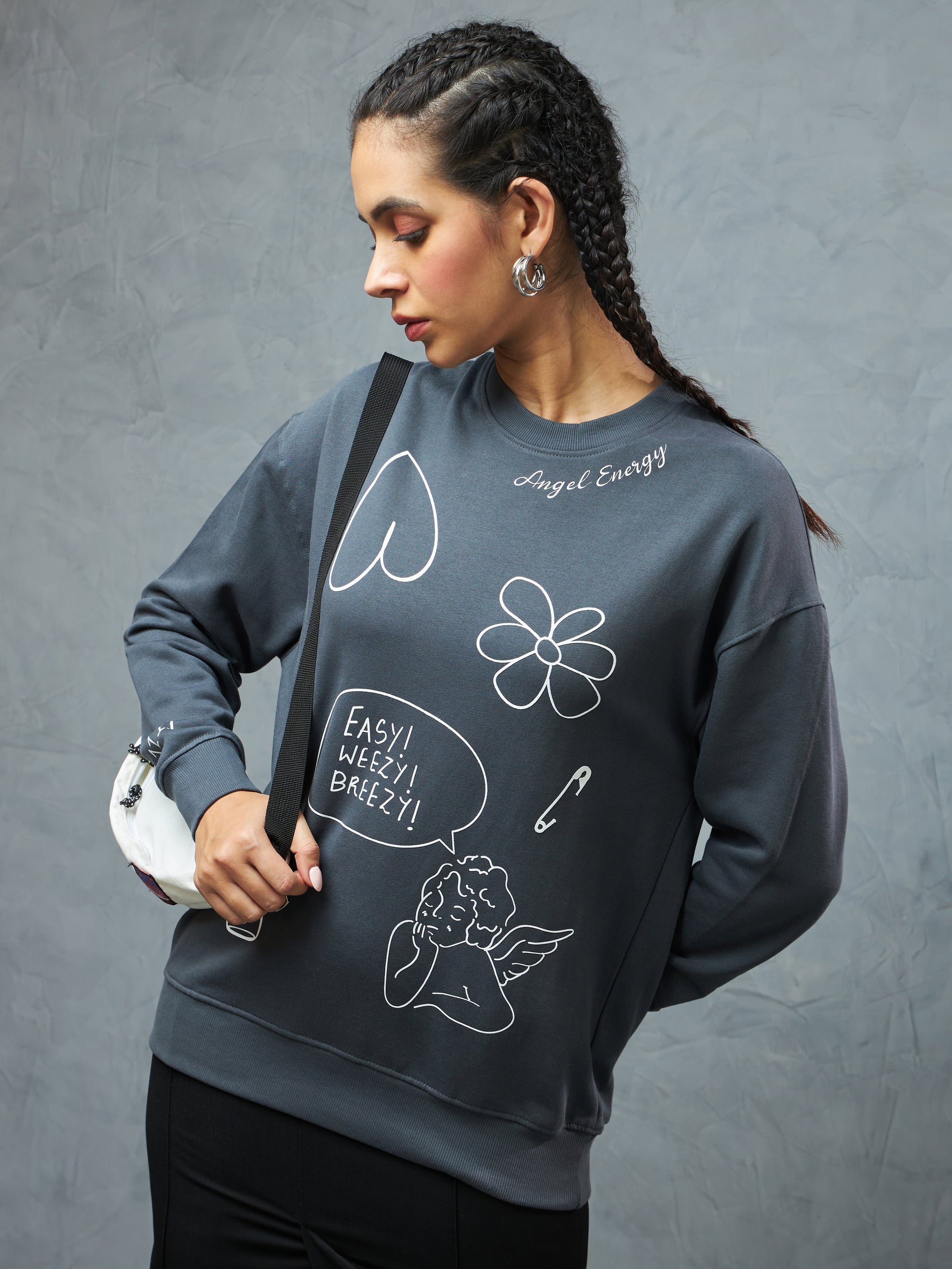 Cool Grey Angel Energy Sweatshirt
