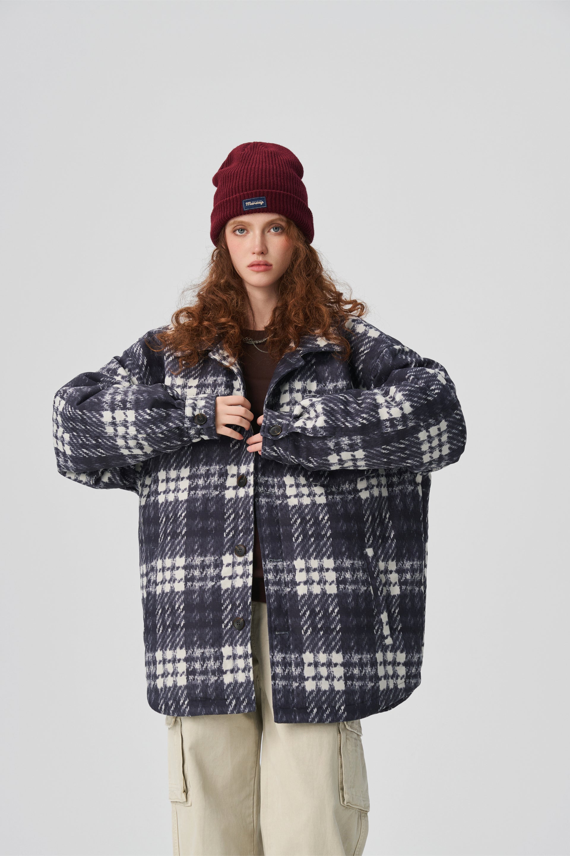 Indigo & White Chequered Jacket