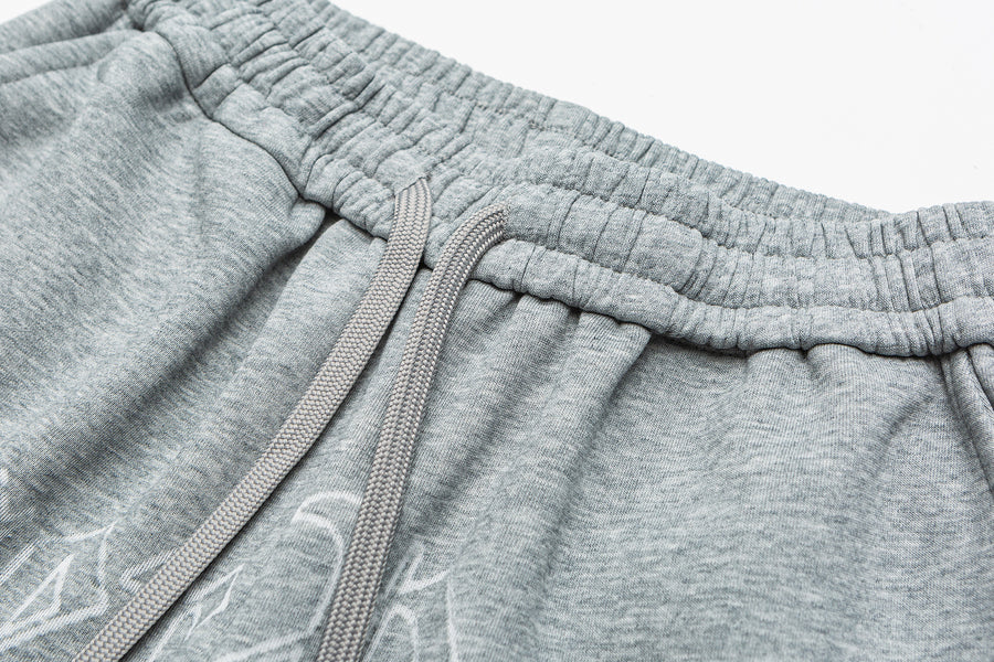 Embroidered Grey Sweatpants View 11 | Weezy